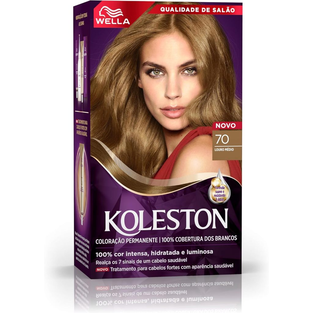 Tintura de Cabelo Koleston Cor 70 Louro Médio em Oferta na Shopee