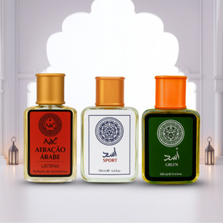 Kit 3 Perfumes Arabe Masculino 100ml - Envio Imediato em Oferta na Shopee