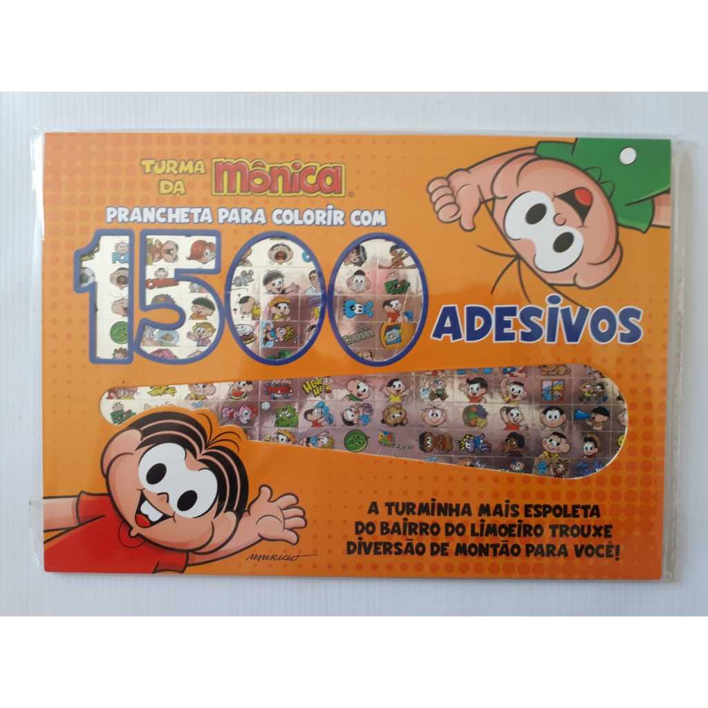 Prancheta Para Colorir Turma da Mônica - Com 1500 Adesivos - On Line Editora - Novo