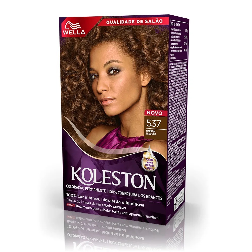 Tintura de Cabelo Koleston Cor 537 Marrom Sedução em Oferta na Shopee