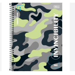 Caderno Espiral Capa Dura Universitário Hide 12 Matérias 192 Folhas - Tilibra Caderno Espiral Capa Dura Universitário Hi