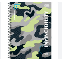 Caderno Espiral Capa Dura Universitário Hide 12 Matérias 192 Folhas - Tilibra Caderno Espiral Capa Dura Universitário Hi