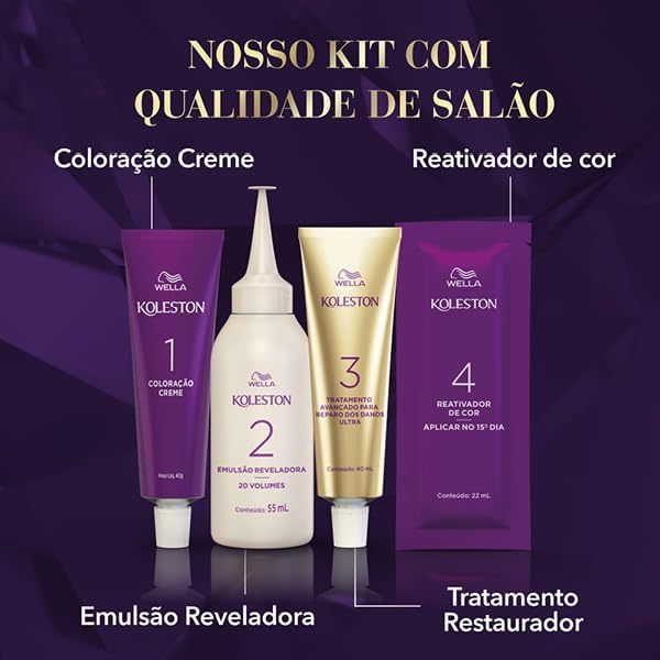 Tintura de Cabelo Koleston Cor 77 Marrom Dourado · foto 2