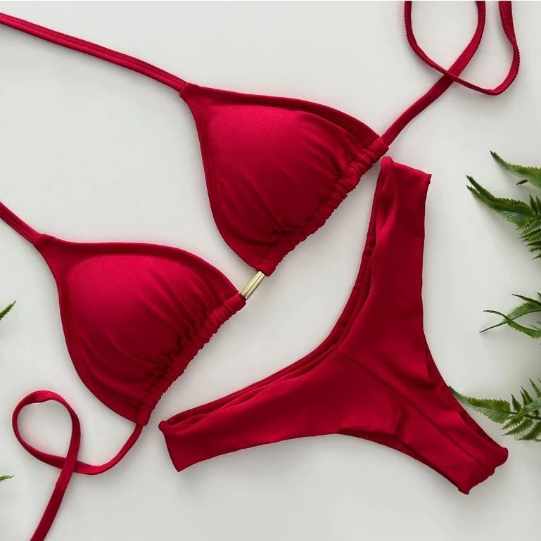 Biquíni Cortininha Fio Duplo Asa Delta Bojo Removivel Do P ao GG