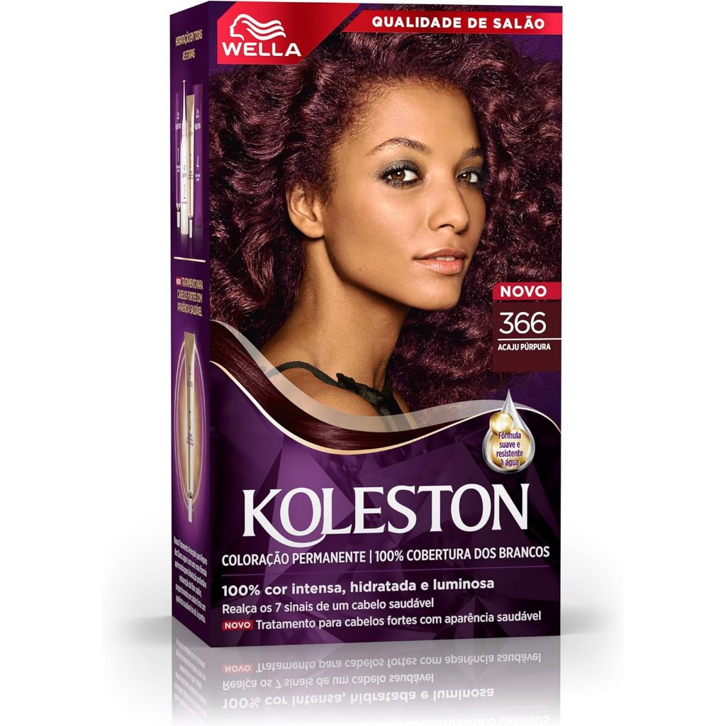 Tintura de Cabelo Koleston Cor 366 Acaju Purpura