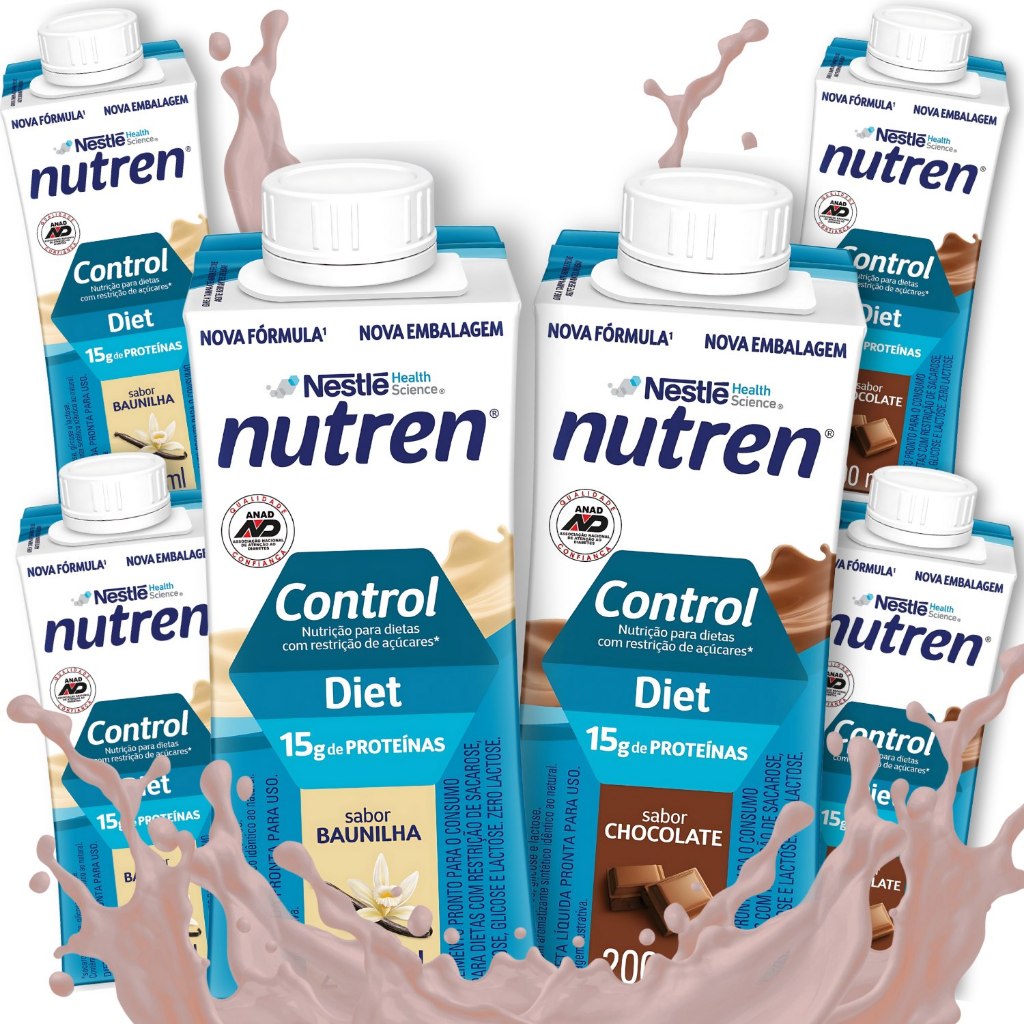 Nutren Control Nestle, kit com 06 unidades (Escolha o Sabor)