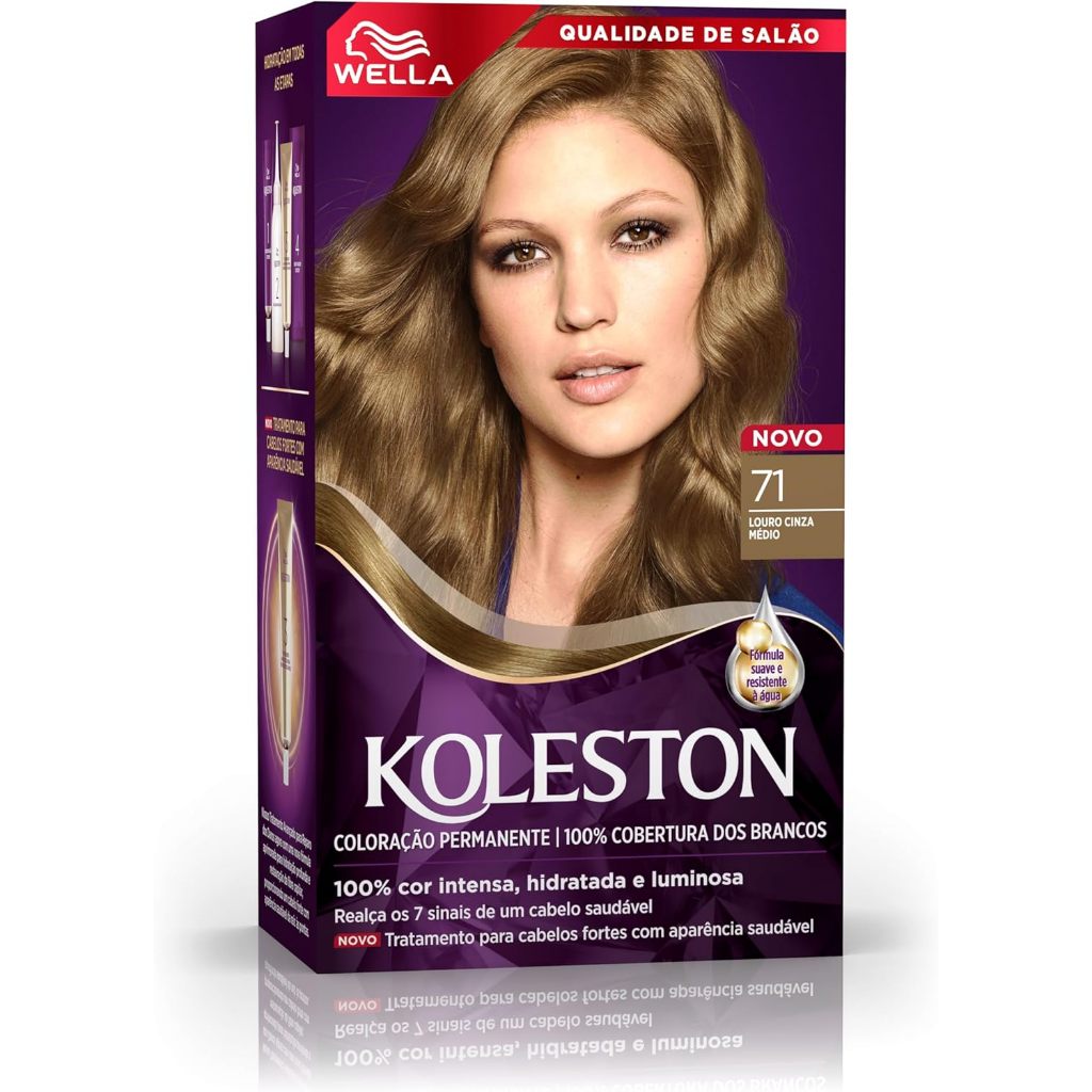 Tintura de Cabelo Koleston Cor 71 Louro Cinza Médio em Oferta na Shopee
