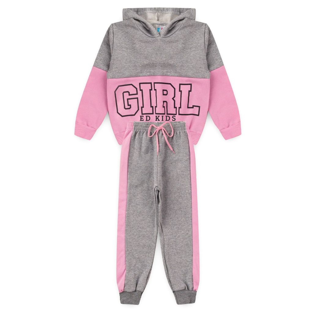 Conjunto Infantil Feminino Moletom Peluciado Menina 2 Ao 14 Anos Conjunto Menina - Pronta Entrega