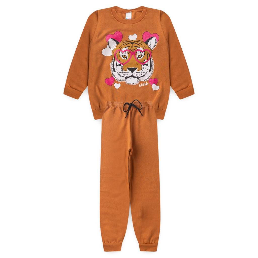 Conjunto Infantil Feminino Moletom Peluciado Menina 2 Ao 14 Anos Conjunto Menina - Pronta ...