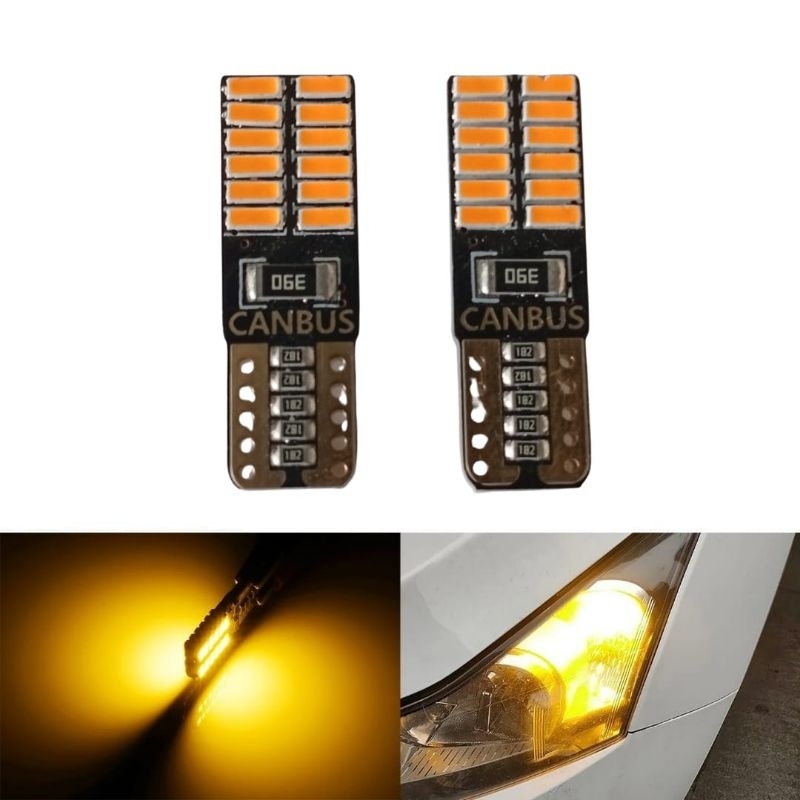 Par Lampada Pingo T10 24 Leds Laranja
