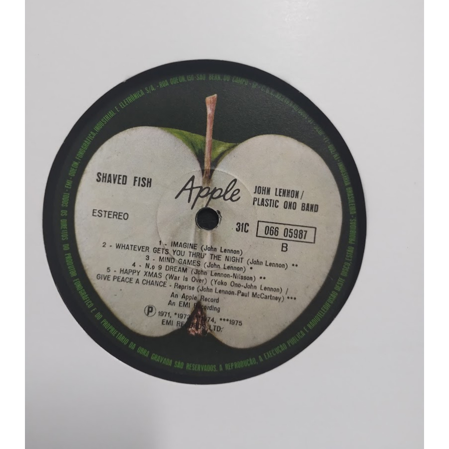 Lp John Lennon & The Plastic Ono Band Shaved Fish 1972