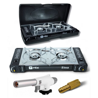 Fogareiro Horizontal 2 Bocas ETNA Aço Inoxidável 63cm Preto Cartucho/Botijão Controlador Chamas NTK em Oferta na Shopee