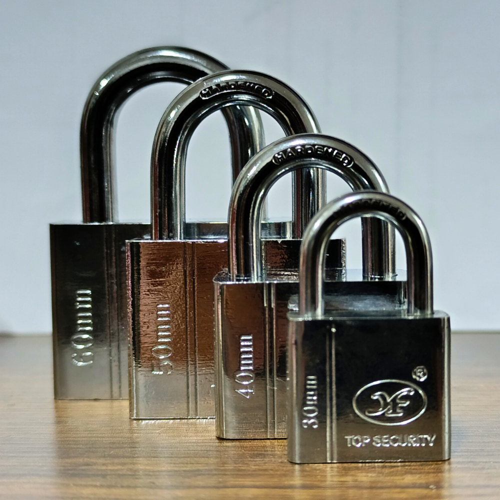 Cadeado Profissional 30mm 40mm 50mm 60mm 70mm com 3 chaves codificadas Linha Premium