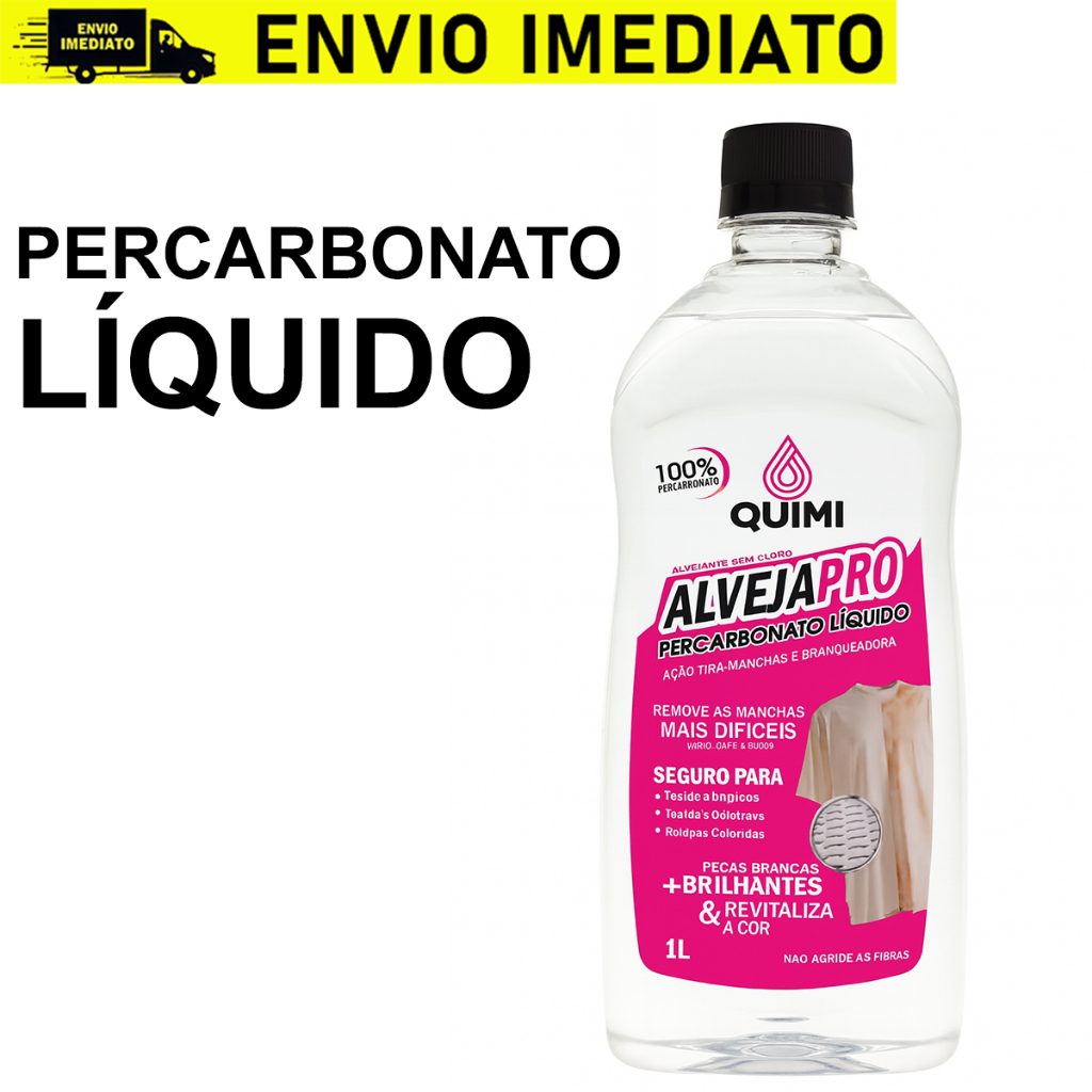 1 Litro Percarbonato de Sódio - Alvejante Remove Manchas Difíceis Sem Cloro
