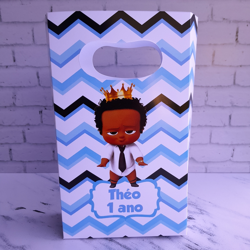 PEGUE E MONTE - MINI Sacolinha Personalizada Surpresa O Poderoso Chefinho Negro Lembrancinhas para Aniversário