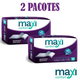 Kit 2 Absorvente Geriátrico Maxi Confort C/50 Un Direto Da Fabrica em Oferta na Shopee
