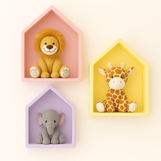 Trio de Nicho Casinha em MDF para Decoração Quarto Menino e Menina em Oferta na Shopee