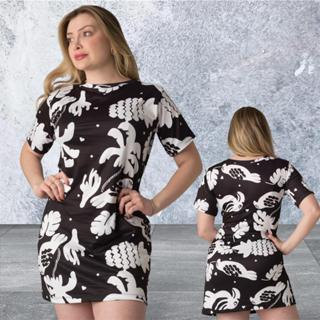 Vestido Feminino Curto Estampado Flore Brasil Moda Inspiração Veste do P ao XG em Oferta na Shopee