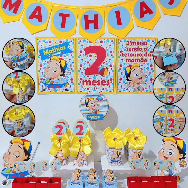 Kit Festa Completa Kiko Baby/Só um bolinho/Aniversário/Mesversario/Personalizados/Lembrancinhas