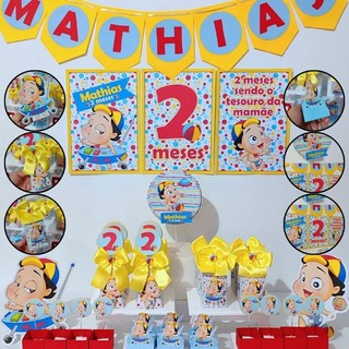 Kit Festa Completa Kiko Baby/Só um bolinho/Aniversário/Mesversario/Personalizados/Lembrancinhas