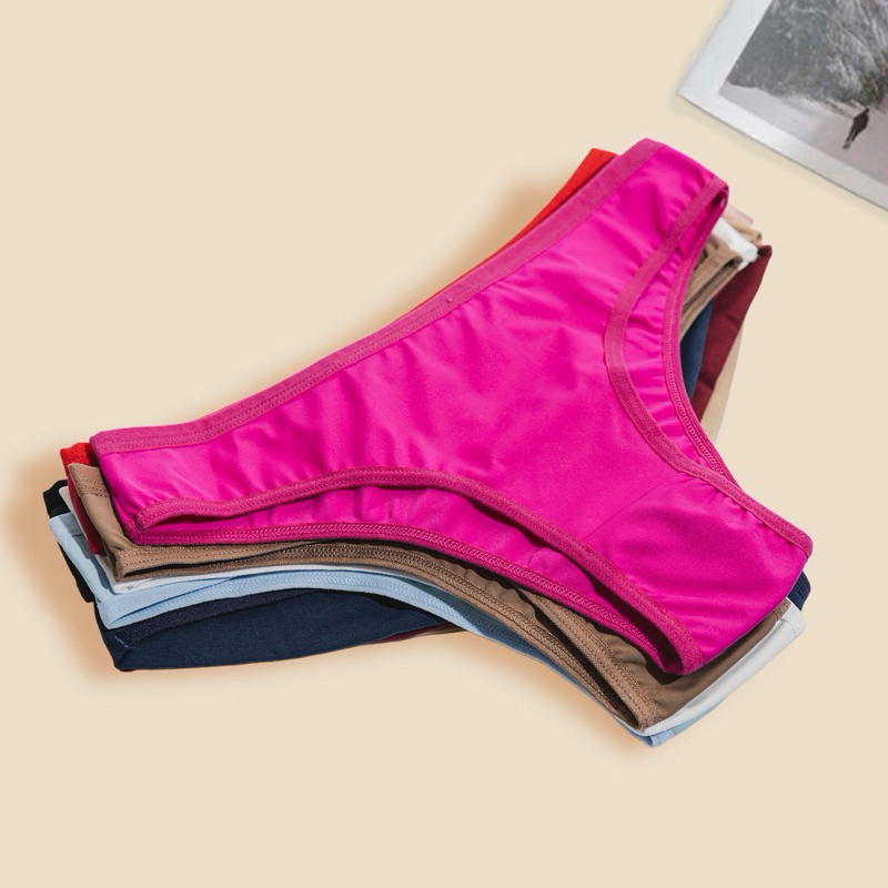 Kit 10 Calcinhas Tanga Adulto Básica Confortável Várias Cores Com Forro De Algodão em Oferta na Shopee