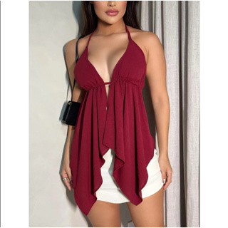 Top Malibu Cortininha Blusinha Feminina Babado Com Bojo em Oferta na Shopee