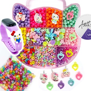 Kit Miçanga Para Pulseira Infantil Gata 1.800 Peças Kit Para Fazer Pulseiras Miçangas Pingentes Gata Pet em Oferta na Shopee