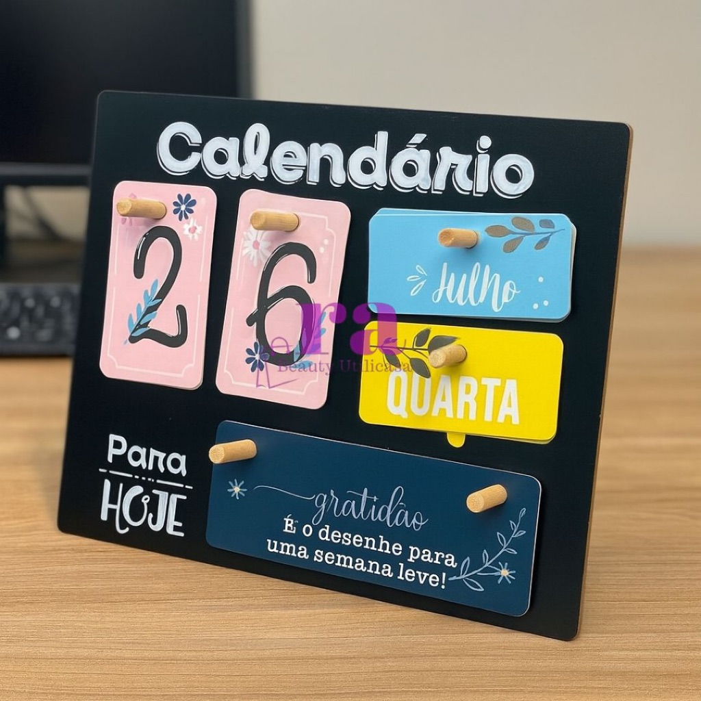 Calendário De Mesa Motivacional Permanente em Oferta na Shopee