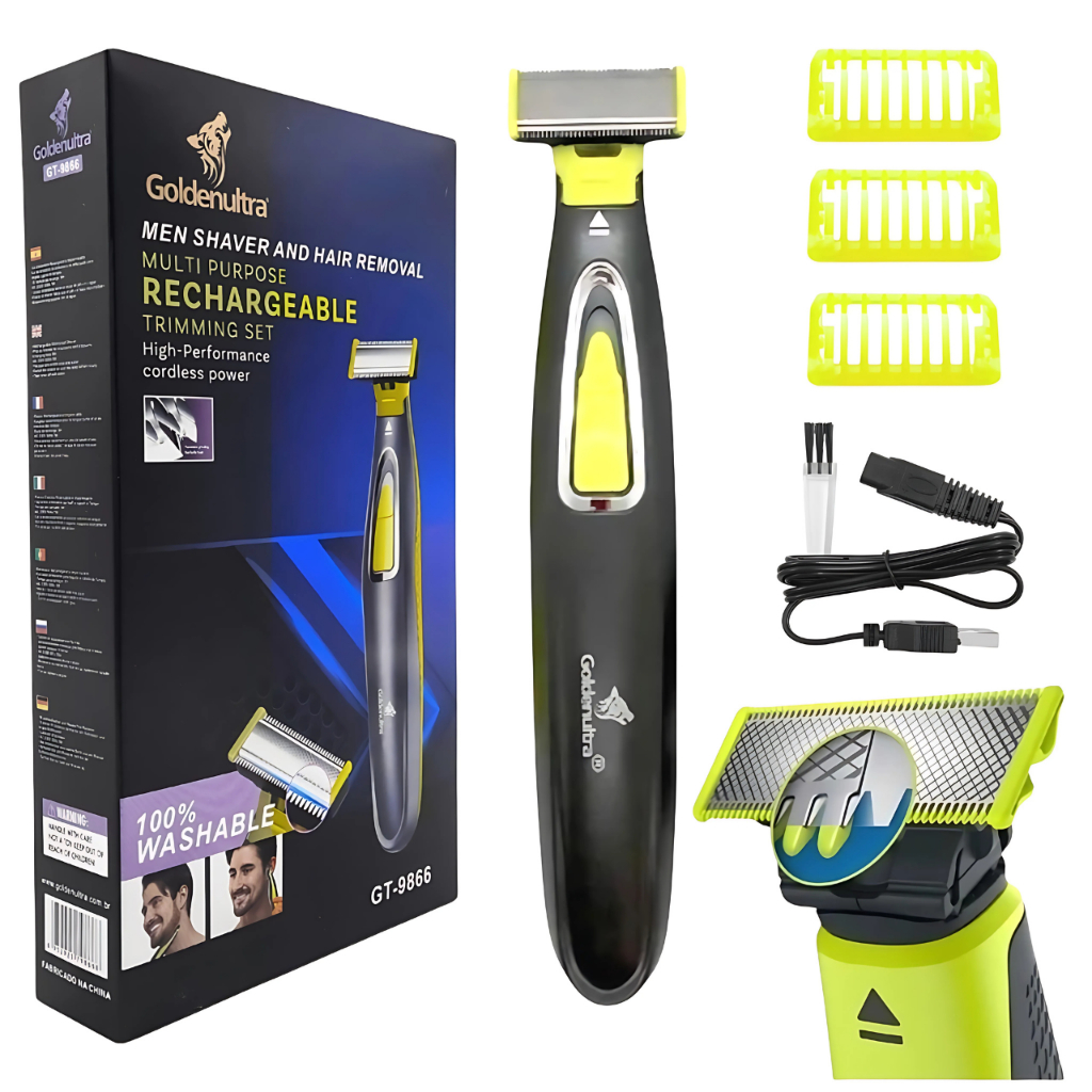 Barbeador Eletrico A Prova D'agua Flexivél Profissional Usb Corpo e Rosto Potente 100V/240V em Oferta na Shopee