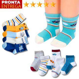 Kit 18 Pares De Meia Bebê Infantil Para Menino em Oferta na Shopee