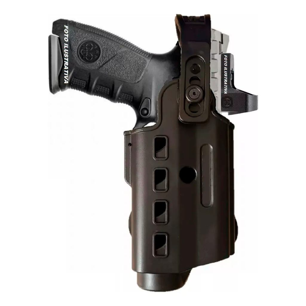 Coldre Externo Para armas com Lanterna Glock G17 22 31 Gen345 Pmsp Sc181D