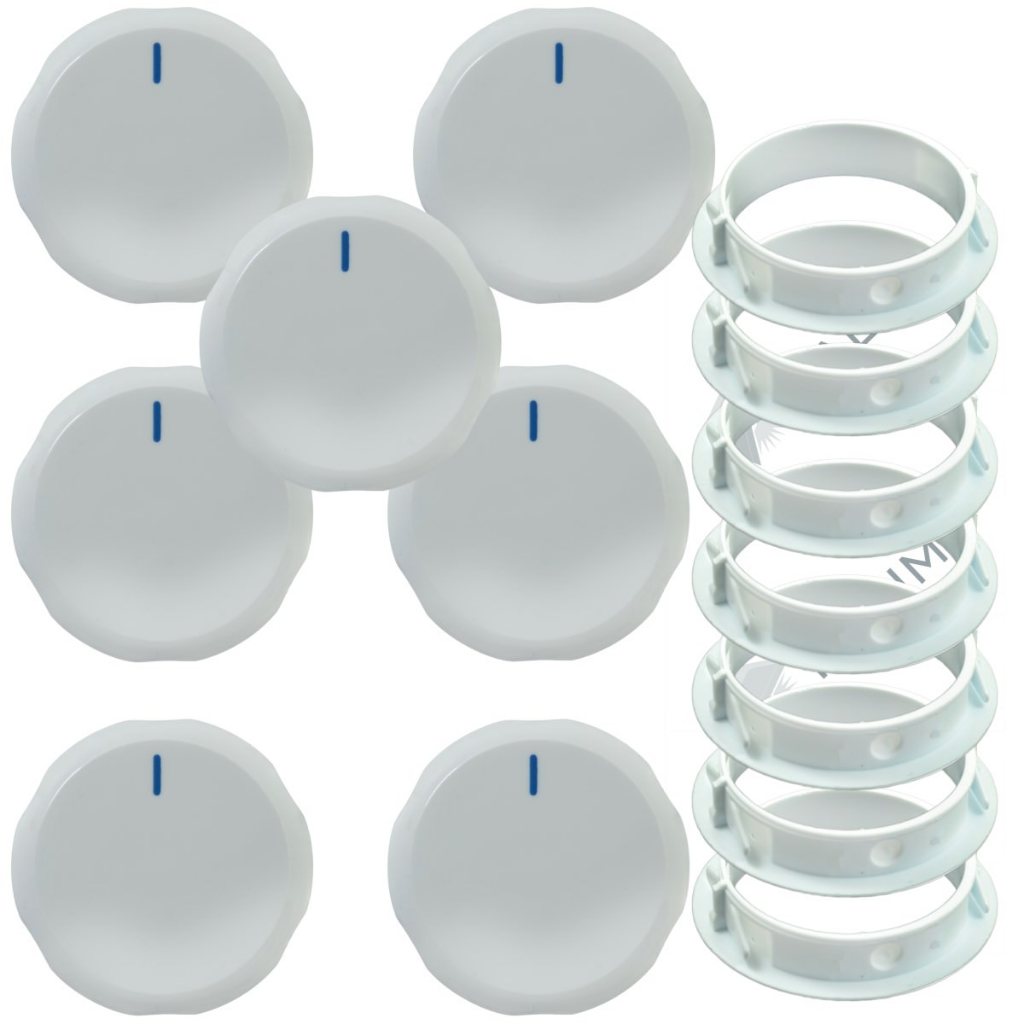 Botao Fogao Continental Bosch Com Moldura 7 pecas - Branco