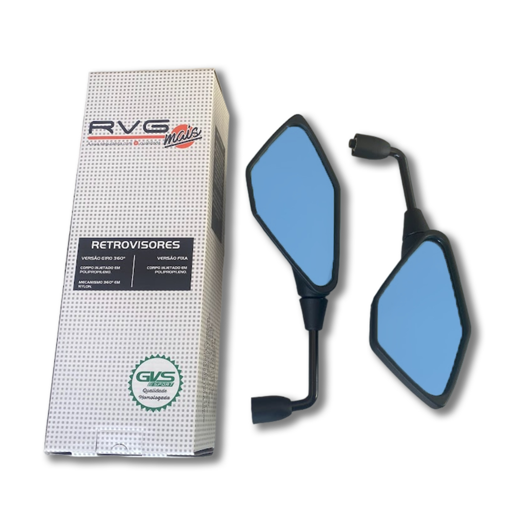 Retrovisor Kawasaki Z400 Rebaixado 90 Honda L Plana Azul