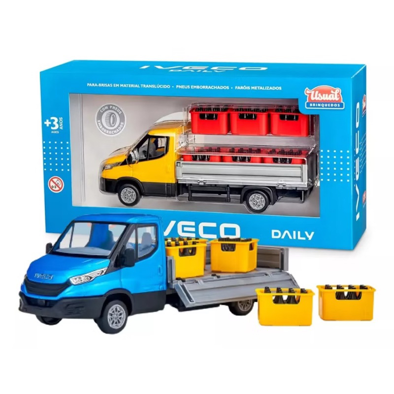 Caminhão Iveco Daily Carroceria Drop Side Original Usual Brinquedos Sortidos