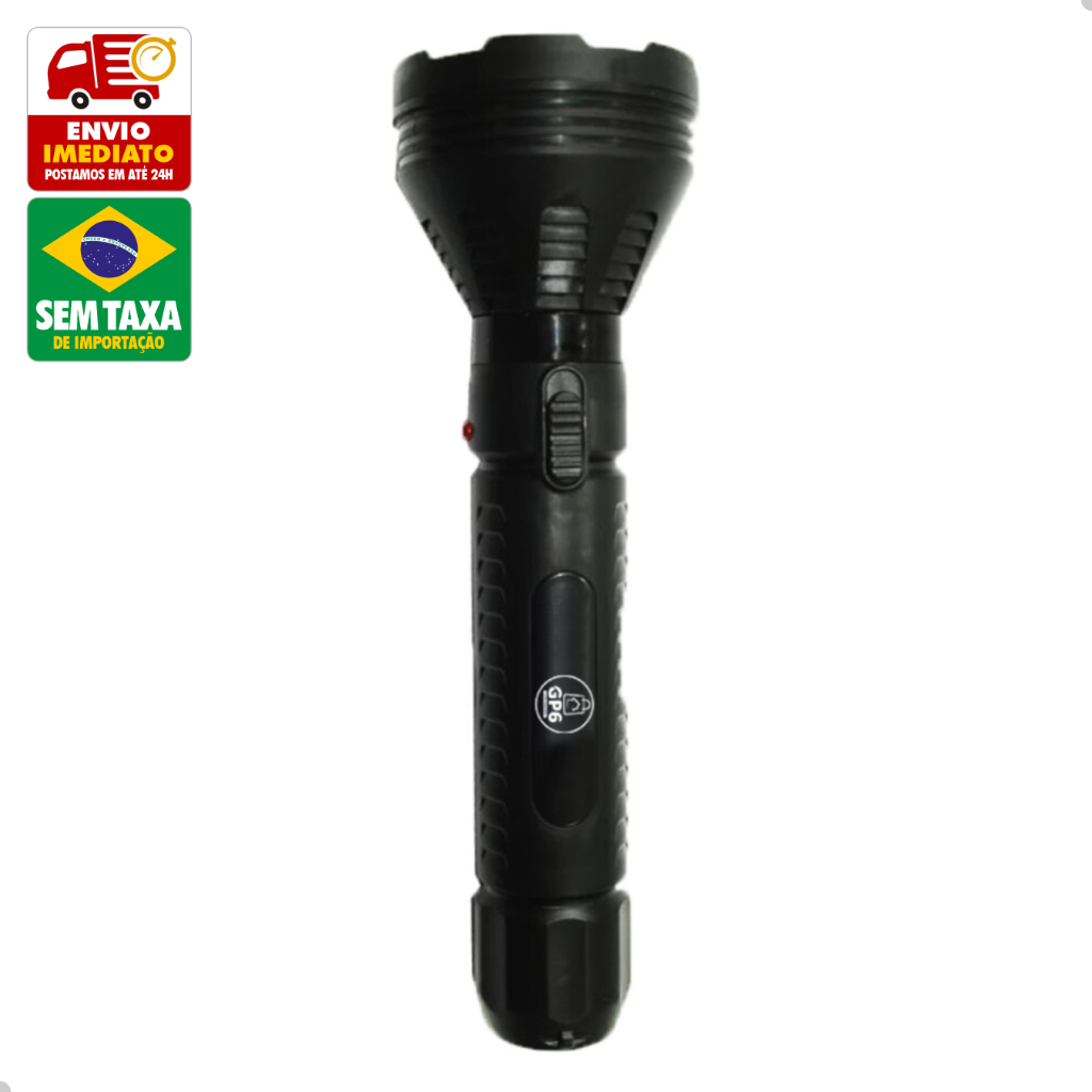 Lanterna GP6 LED Recarregável Bivolt 5W 1W Portátil Emergência Camping GP4036 GP4008