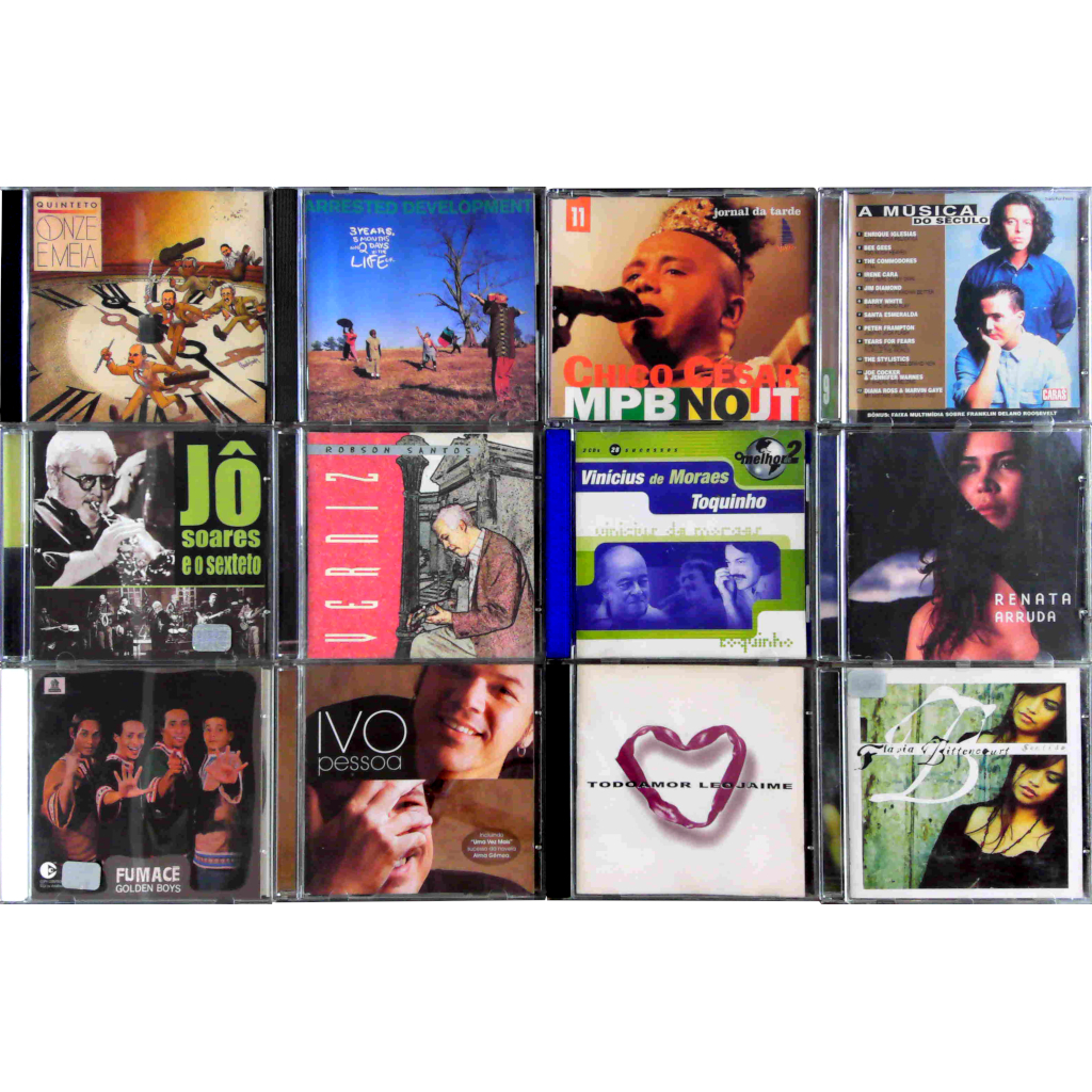 Lote de 12 CDs - Leo Jaime, Vinicius de Moraes, Toquinho, Renata Arruda, Jô Soares, Robson Santos