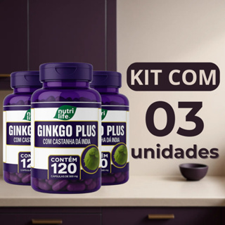 Kit 3 unidades Ginko Biloba 500MG 120 Cápsulas em Oferta na Shopee
