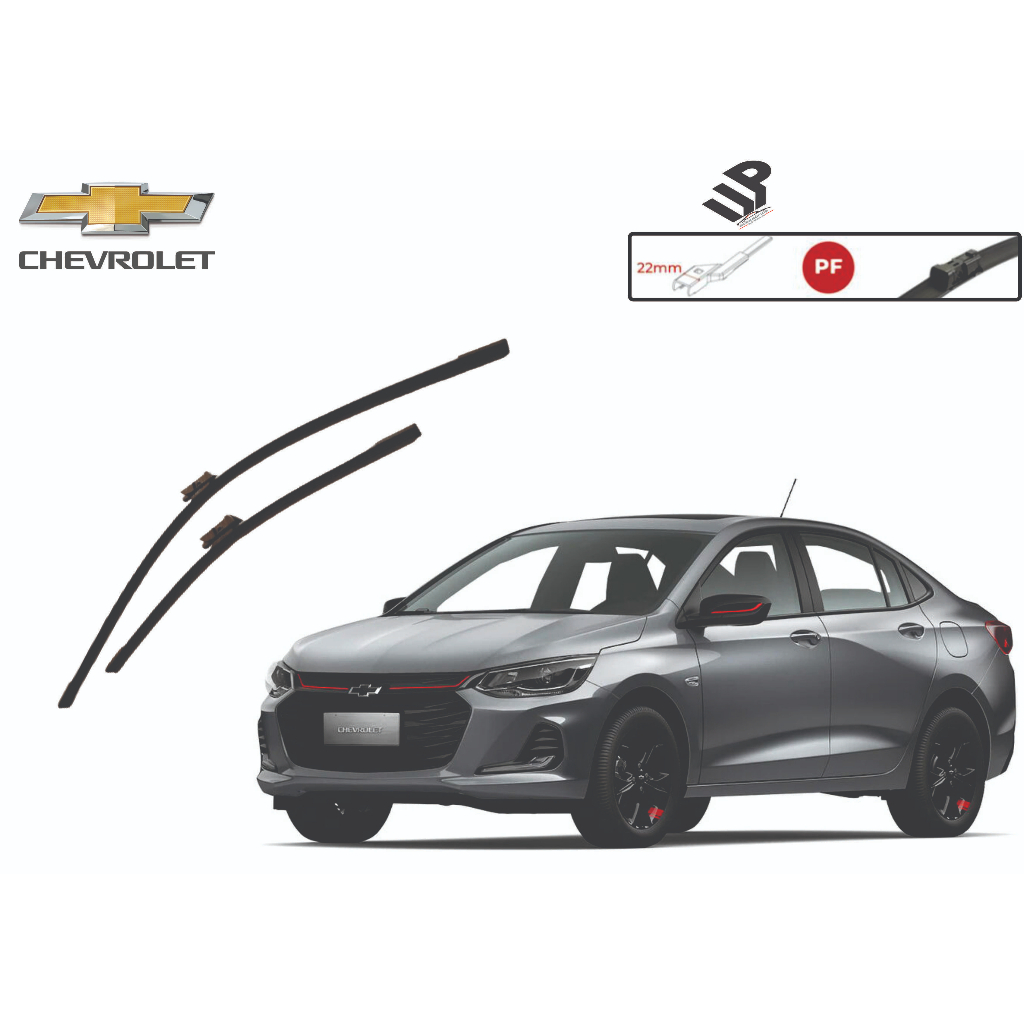 Kit 3 Palhetas Onix Limpador Dianteiro Traseiro Palheta Limpador Para-brisa Onix Joy Activ Lt Ltz