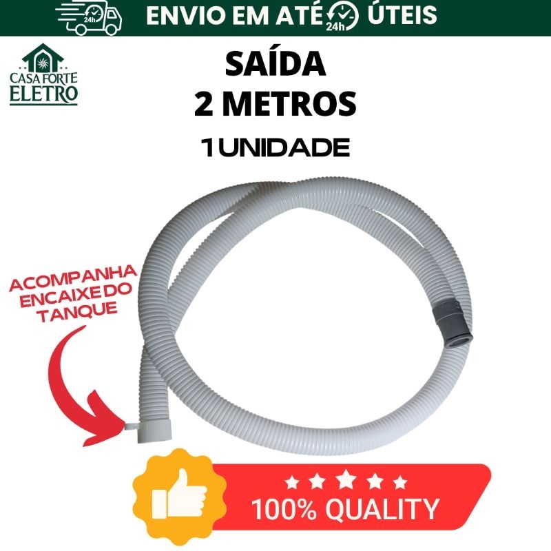 Mangueira  2 Metros drenagem de Água para Tanquinho - Mueller Arno e Colormaq