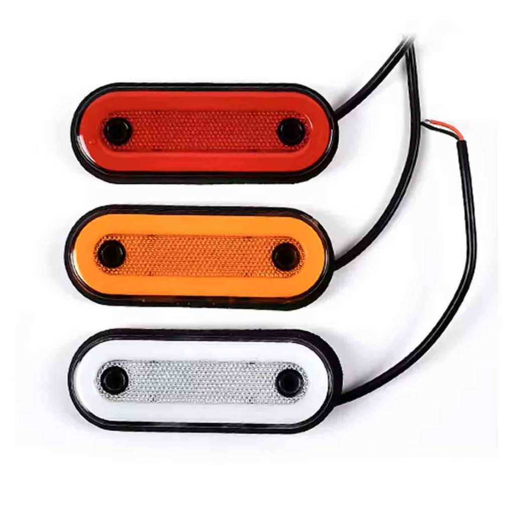 1 Pç Led sinalizador de caminhão de alta qualidade lateral elíptica delimitador luz LED