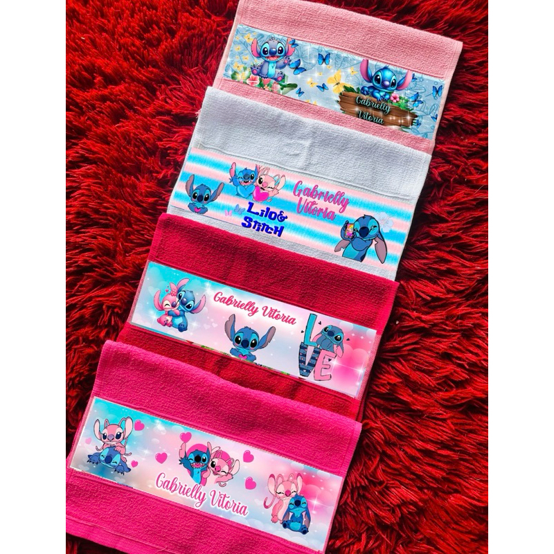 KIT COM 4 TOALHINHAS DE BOCA PERSONALIZADA COM NOME TOALHA DE BOCA PARA CRECHE ESCOLA TOALHA INFANTIL LAVABINHO