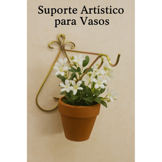 Suporte 25 cm Artístico Pendurar Xaxim, plantas, vasos de Flores não enferruja. em Oferta na Shopee