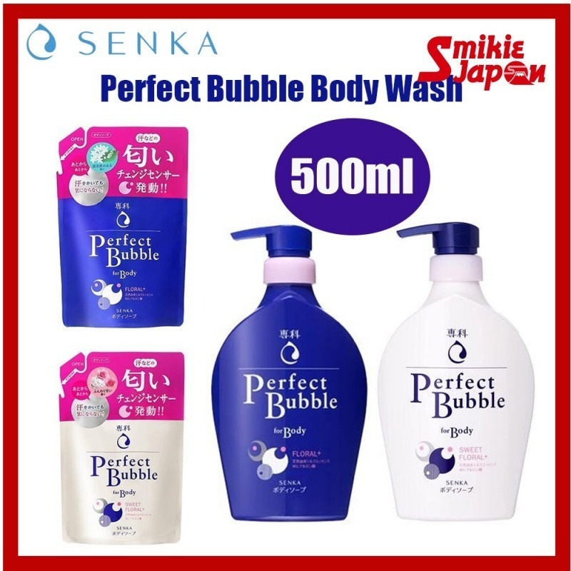 Senka Perfect Bubble Body Wash Floral Sweet Whip Body Wash Refill 500ml/ 350ml【Direct from Japan】