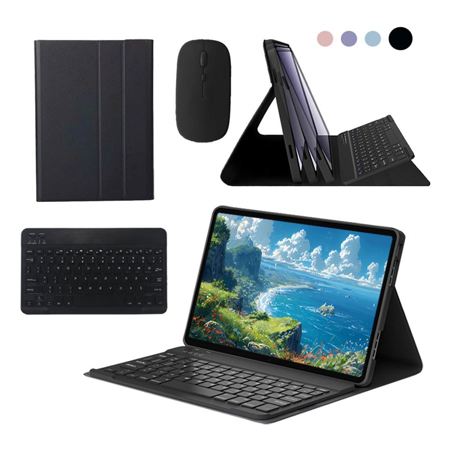 Capa Com Abnt2 Teclado E Mouse (Tecla Ç) Para Samsung Tab S6 Lite/Tab A9 Plus/Tab S10fe/S9fe/A9/A8/A7/S9/S8/S7
