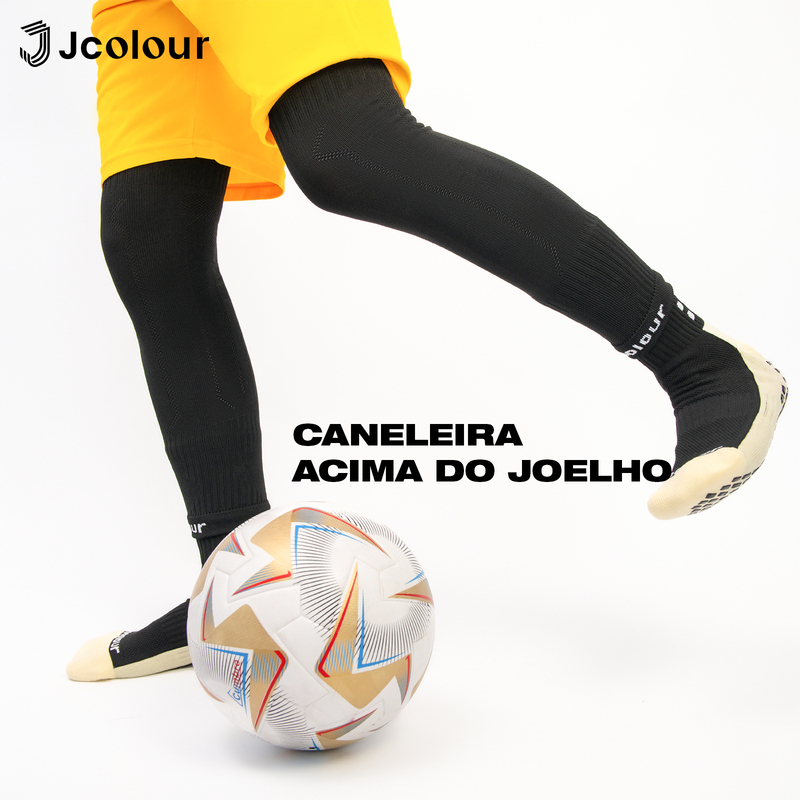 Kit 10 Pares Meião Suporte Para Caneleira Cortado Canelito Futebol