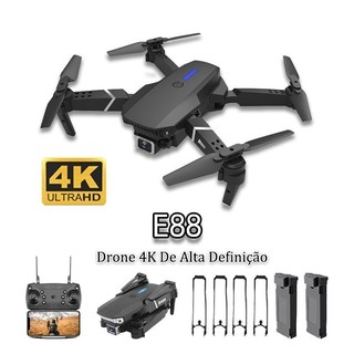 Drone E88 Dual Câmera Posicionamento WiFi FPV Altura Manutenção Profissional RC Quadricóptero