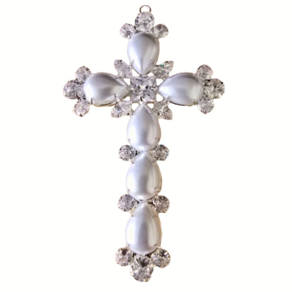Kit 5 pçs Crucifixo, Entremeio, Relicários p/ terços e Buquê + Kit Pai Nosso p/ noivas Prata ou Ouro