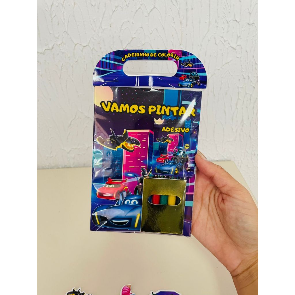 Revistinha Livro de Colorir Batwheels Personalizado | Lembrancinha Festa Infantil | Aniversário