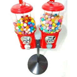 2 Máquinas de Bolinha Pula Vending Machine + Pedestal + Chapa + 426 Chiclete + 500 Bolinha Pula Pula