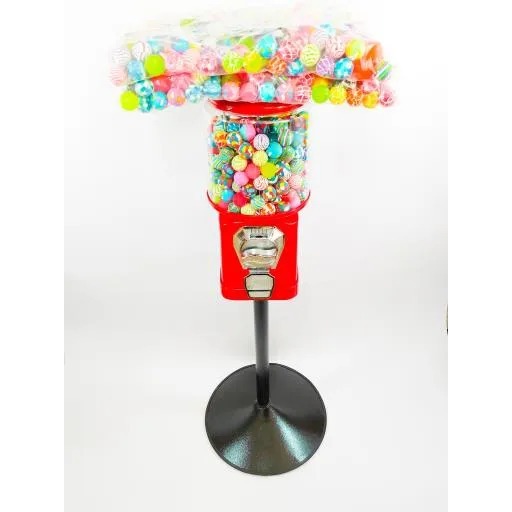 Kit Máquina De Bolinha aceita Moeda ou Fixa + Pedestal Redondo + 500 Bolinha Pula Pula 27m Vending Machine em Oferta na Shopee